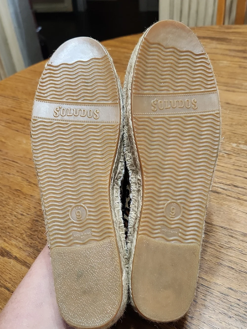 Soludos Espadrilles Calf Hair Cheetah/leopard Print Size 9